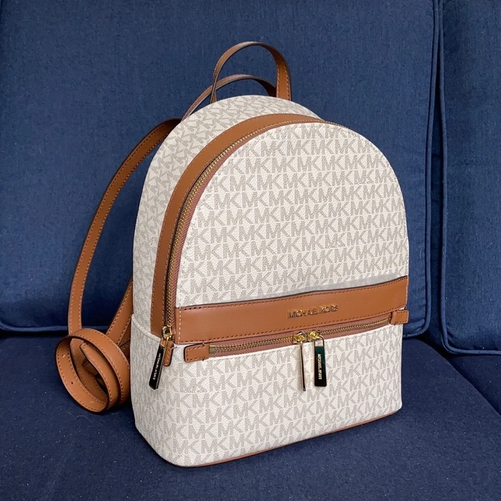 MICHAEL KORS Kenly Medium Backpack Signature Vanilla Bag